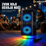 ZQS6227 Prenosni Party Zvučnik sa Mikrofonom i RGB Osvetljenjem