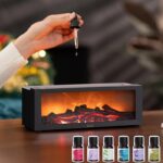 Aroma difuzer u obliku kamina sa 7 boja LED svetla i daljinskim