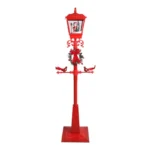 Dekorativna crvena snežna lampa sa Deda Mrazom, 140 cm
