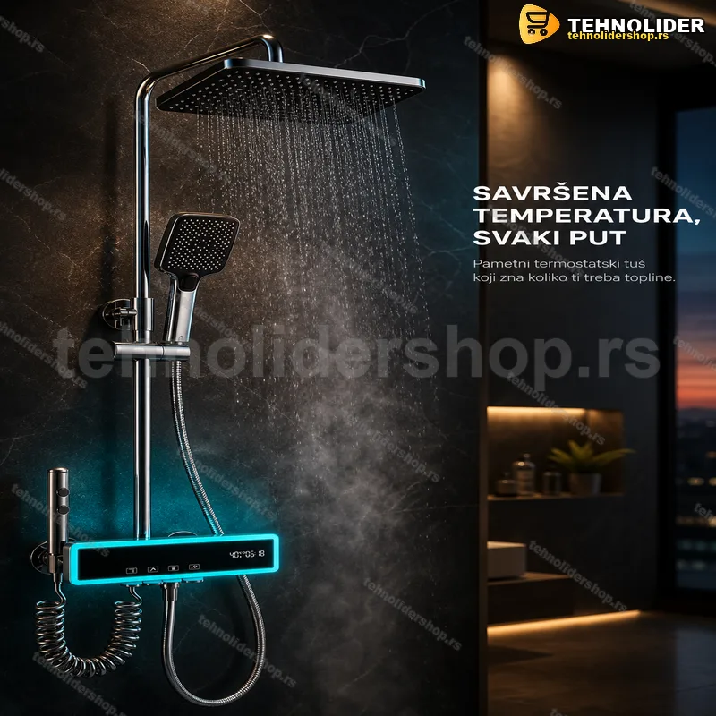 Tuš sistem sa termostatom i LED displejom za kupatilo Tuš sistem sa termostatom i LED displejom za kupatilo