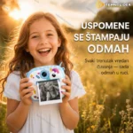 Foto-štampač za decu Jednorog — plavi, termalni, bez mastila
