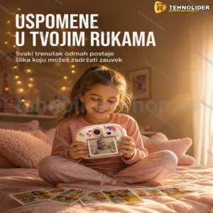 Foto-štampač za decu Jednorog — roze, termalni, bez mastila