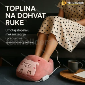 Grejač za noge od pliša sa USB napajanjem i 3 stepena grejanja