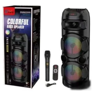Karaoke zvučnik ZQS-8220S 40 W sa bežičnim mikrofonom i LED svetlima