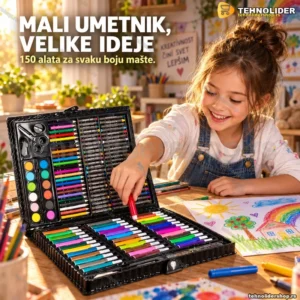 Komplet flomastera i bojica od 150 delova