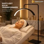 LED podna lampa polumesec HD-M8X sa postoljem za salon