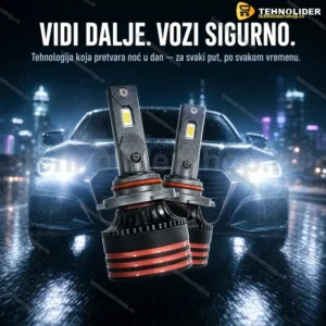 LED sijalice H7 M8 Pro Canbus 120W sa ventilatorom — par
