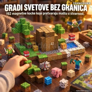 Magnetne magicne kocke 192 dela+4 coveka+drvca Premium set