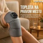 Neoprenski masažer za kolena sa grejanjem, vibracijom i podesivom trakom
