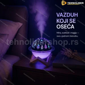 Mini aroma difuzer sa RGB osvetljenjem i USB napajanjem