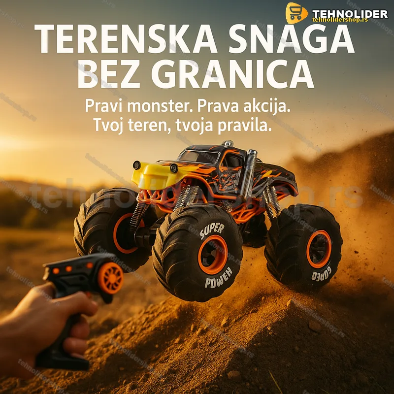 Monster Truck RC kamion na daljinsko upravljanje 1:6 sa svetlima Monster Truck RC kamion na daljinsko upravljanje 1:6 sa svetlima