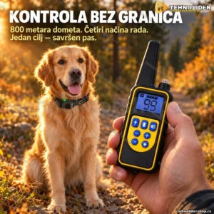 Ogrlica za Dresuru Pasa sa Dometom 800m – 4 Načina Rada