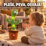 Veseli plišani kaktus koji peva, igra i svetli