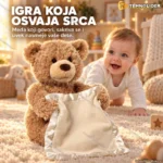 Plišani veseli meda koji govori i igra žmurke