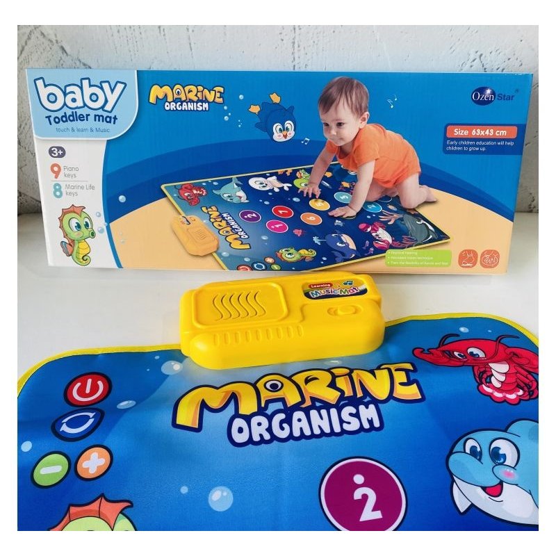 Podloga za bebe sa klavirom i morskim životinjama muzička podloga za bebe - u upotrebi