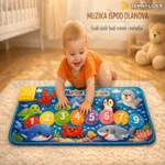 Podloga za bebe sa klavirom i morskim životinjama