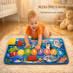 Podloga za bebe sa klavirom i morskim životinjama