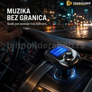 FM transmiter A32 sa Bluetooth vezom, USB ulazom i mikrofonom