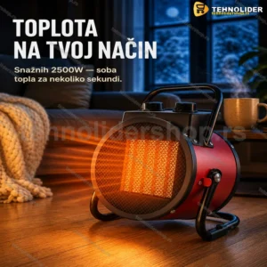 Prenosiva PTC keramička grejalica 2500 W sa ventilatorom i ručkom
