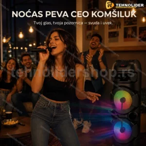 Karaoke zvučnik ZQS-8220S 40 W sa bežičnim mikrofonom i LED svetlima