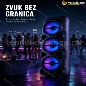 KBROAD KTS-2185 — prenosivi Bluetooth zvučnik sa 3 zvučnika od 8 inča