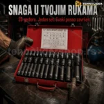 Udarne gedore 1/2" set od 35 delova u metalnoj kutiji