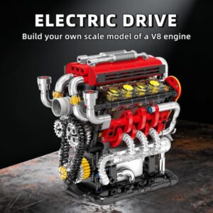 Set V8 motora za sklapanje — 538 delova sa USB pogonom