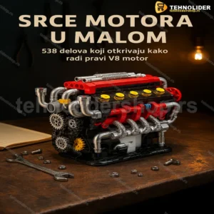 Set V8 motora za sklapanje — 538 delova sa USB pogonom