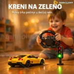 Set za trku sa volanom, pedalama i semaforom Racing Control
