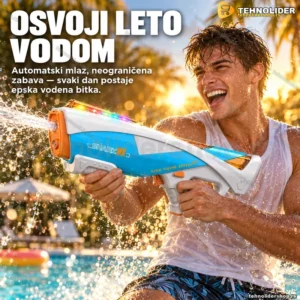 SHARK Pametna Automatska Puška na Vodu – Vaše Tajno Oružje za Letnje Osveženje!