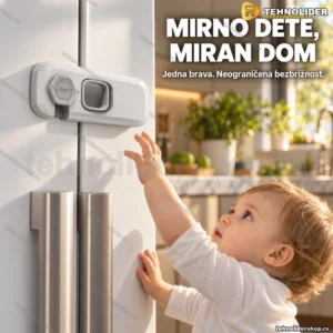 Sigurnosna Brava za Frižider i Ormariće za Decu – 3M Lepak, Set 2 kom