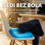 Silikonski jastuk za pravilno i udobno sedenje
