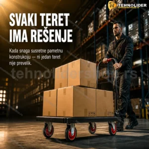 Sklopiva platformska kolica za teški teret, nosivost 300 kg