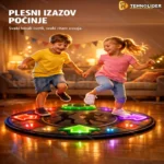 Sklopiva plesna LED podloga sa muzikom za decu 95 cm