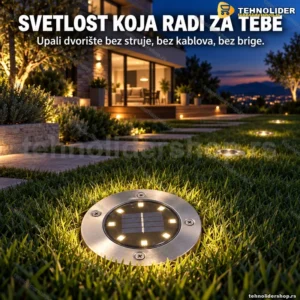 Solarne LED Lampe za dvoriste sa 8 dioda