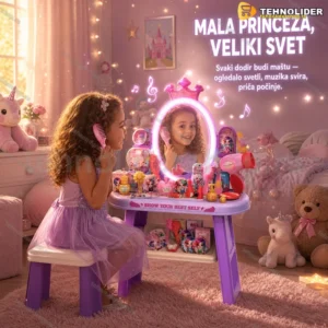 Sto za šminkanje sa ogledalom, svetlom i muzikom — 53 dela