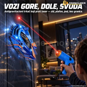 Trkački antigravitacioni auto na daljinski sa laserom