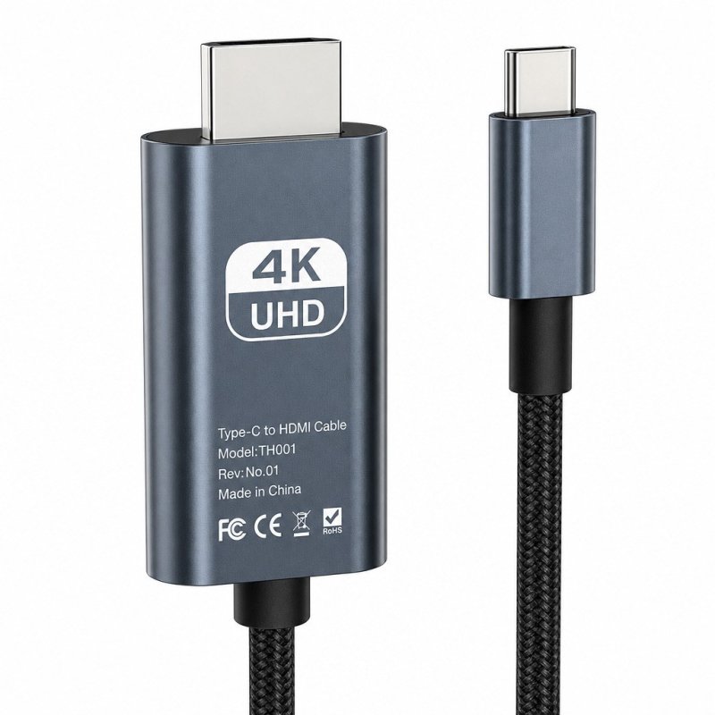 USB-C na HDMI kabl za telefon, tablet i laptop — 4K UHD usb c hdmi kabl - prednja strana