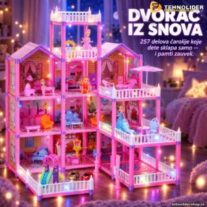 Velika vila za lutke sa 257 delova-dvorac iz snova za beskrajnu zabavu!