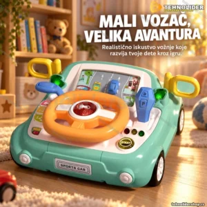 Volan simulator vožnje za decu sa zvukom i svetlom